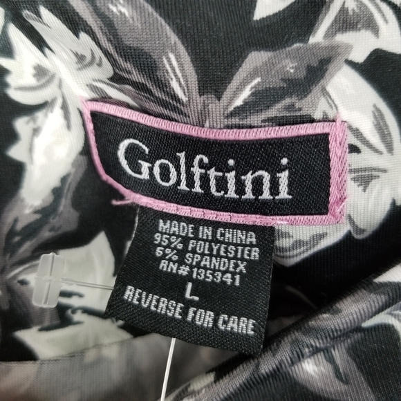 Golftini Women Fearless Skort Size Large Black Silver Print Butterfly Pickleball - Picture 4 of 11